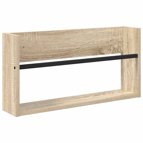 vidaXL Ajakirja riiul riiuliga Sonoma tamm 60 x 12 x 30 cm Tehispuit