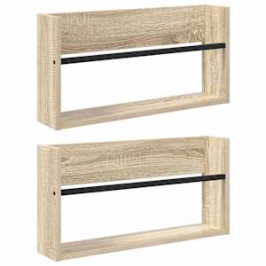 Regál na časopisy s policí 2 pcs Sonoma dub 60 x 12 x 30 cm - obrázek 2