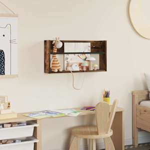 Regál na časopisy Kouřový dub 60 x 12 x 30 cm kompozitní dřevo - obrázek 4