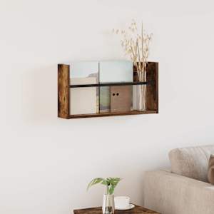 Regal za revije Dimljeni oreh 60 x 12 x 30 cm Konstruiran les