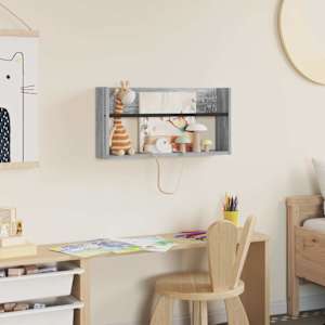 Regál na časopisy Šedá Sonoma 60 x 12 x 30 cm kompozitní dřevo - obrázek 4