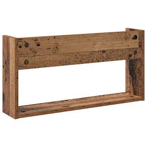 Regál na časopisy s policí 2 pcs Staré dřevo 60 x 12 x 30 cm - obrázek 8