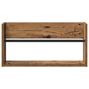 Regál na časopisy s policí 2 pcs Staré dřevo 60 x 12 x 30 cm - obrázek 6