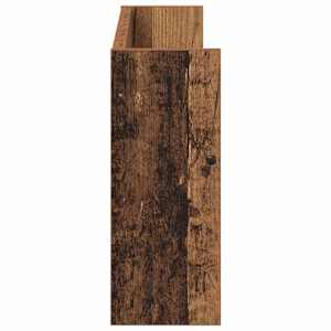 Regál na časopisy s policí 2 pcs Staré dřevo 60 x 12 x 30 cm - obrázek 7