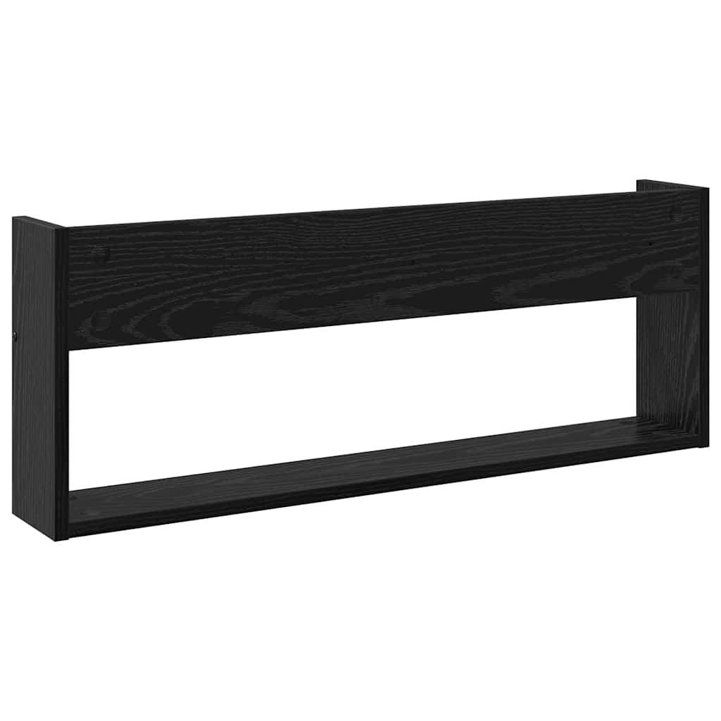 Raft pentru reviste Stejar Negru 80 x 12 x 30 cm Lemn compozit [6]