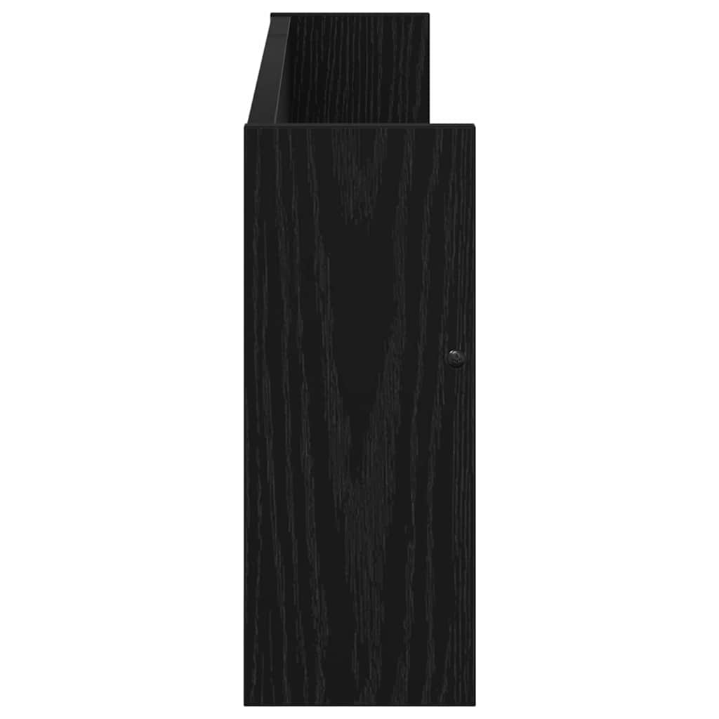 Raft pentru reviste Stejar Negru 80 x 12 x 30 cm Lemn compozit [5]