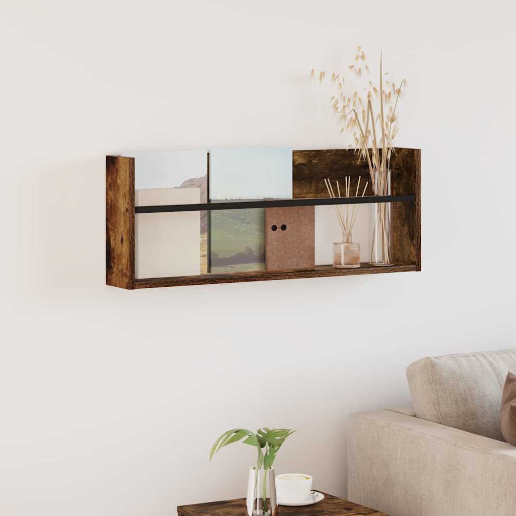 vidaXL Magazinregal Geräucherte Eiche 80 x 12 x 30 cm Holzwerkstoff
