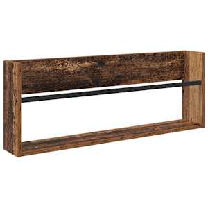 Regál na časopisy s policí 2 pcs Staré dřevo 80 x 12 x 30 cm - obrázek 5