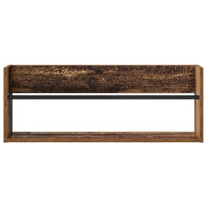 Regál na časopisy s policí 2 pcs Staré dřevo 80 x 12 x 30 cm - obrázek 6