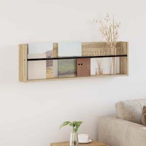 Regal za revije Sonoma hrast 100 x 12 x 30 cm Konstruiran les