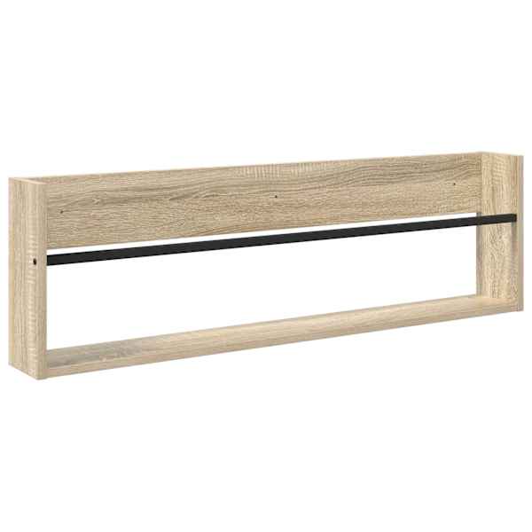 vidaXL Ajakirja riiul riiuliga Sonoma tamm 100 x 12 x 30 cm Tehispuit