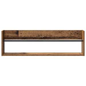 Regál na časopisy Staré dřevo 100 x 12 x 30 cm kompozitní dřevo - obrázek 5