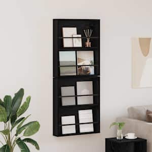 Regál na časopisy s policí 2 pcs Černý dub 60 x 12 x 70 cm - obrázek 1