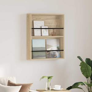 Regal za revije Sonoma hrast 60 x 12 x 70 cm Konstruiran les