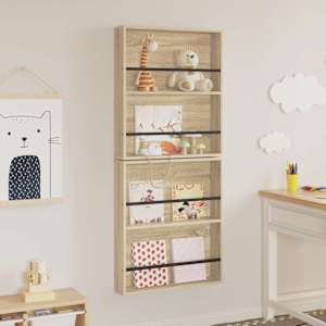 Regál na časopisy s policí 2 pcs Sonoma dub 60 x 12 x 70 cm - obrázek 4