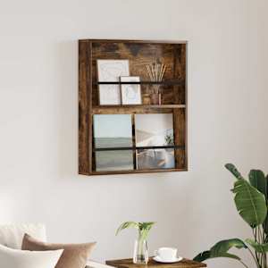 Regál na časopisy Kouřový dub 60 x 12 x 70 cm kompozitní dřevo - obrázek 1