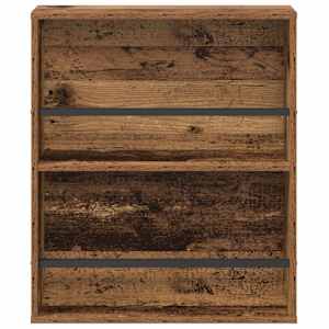 Regál na časopisy s policí 2 pcs Staré dřevo 60 x 12 x 70 cm - obrázek 6