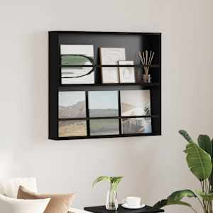 Regál na časopisy Černý dub 80 x 12 x 70 cm kompozitní dřevo - obrázek 1
