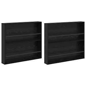 Regál na časopisy s policí 2 pcs Černý dub 80 x 12 x 70 cm - obrázek 2