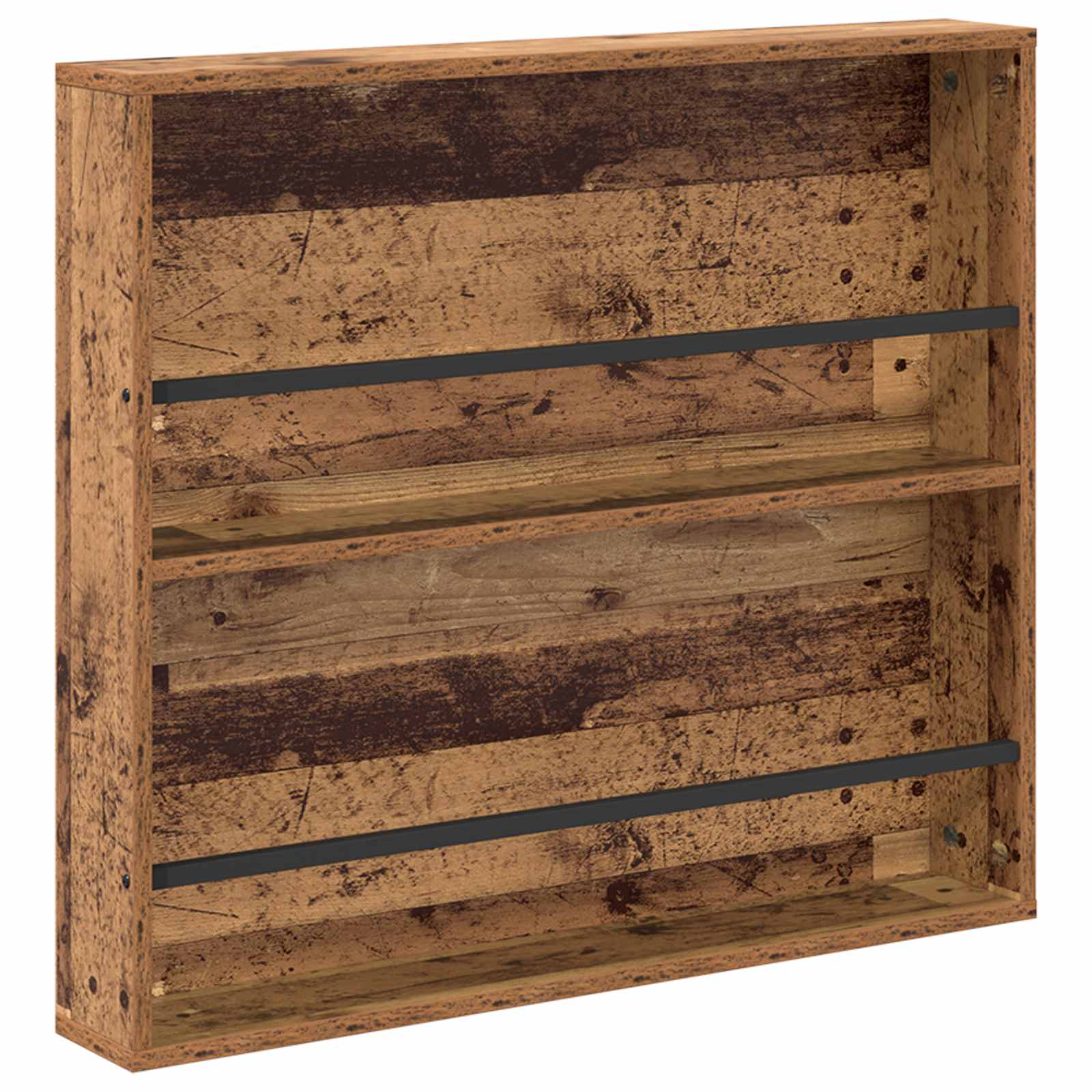 VidaXL Tijdschriftenrek Met Plank Oudhout 80 X 12 X 70 Cm Bewerkt Hout
