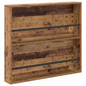 Regál na časopisy s policí 2 pcs Staré dřevo 80 x 12 x 70 cm - obrázek 5