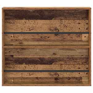 Regál na časopisy s policí 2 pcs Staré dřevo 80 x 12 x 70 cm - obrázek 6