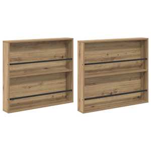Regál na časopisy s policí 2 ks Artisanový dub 80 x 12 x 70 cm - obrázek 2