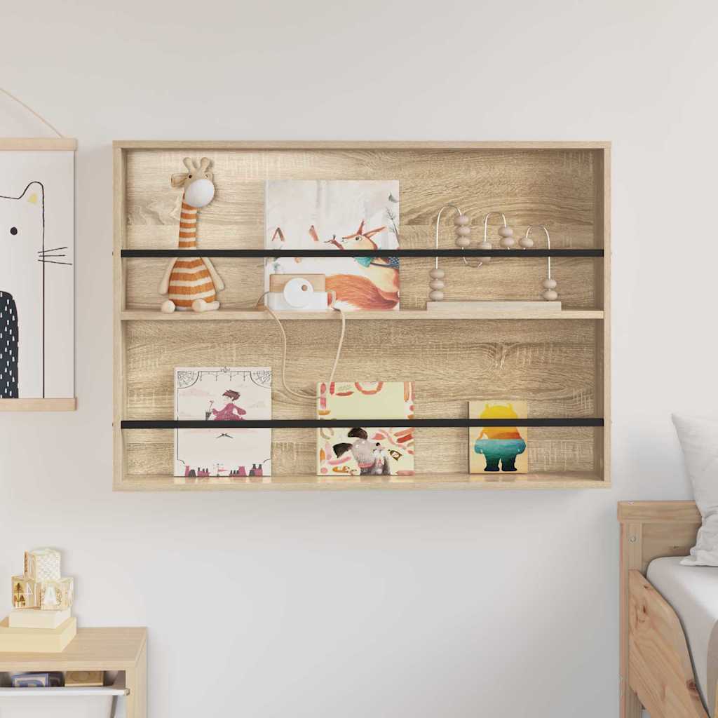 Raft pentru reviste cu raft Stejar Sonoma 100 x 12 x 70 cm [3]