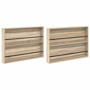 Regál na časopisy s policí 2 pcs Sonoma dub 100 x 12 x 70 cm - obrázek 2