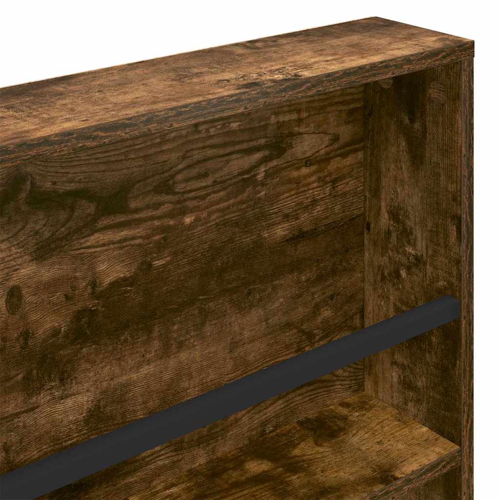 Raft pentru reviste cu raft Stejar fumuriu 100 x 12 x 70 cm [7]