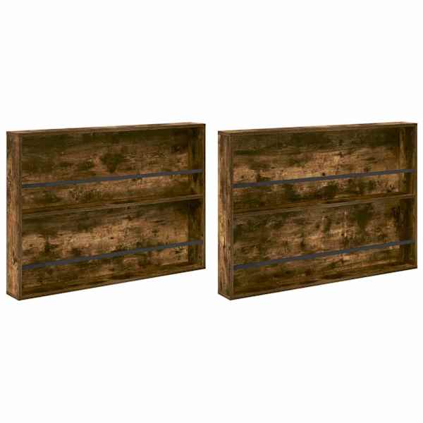 vidaXL Ajakirja riiul 2 tk Suitsetatud tamm 100 x 12 x 70 cm Tehispuit