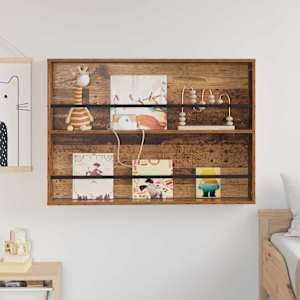 Regál na časopisy Staré dřevo 100 x 12 x 70 cm kompozitní dřevo - obrázek 4