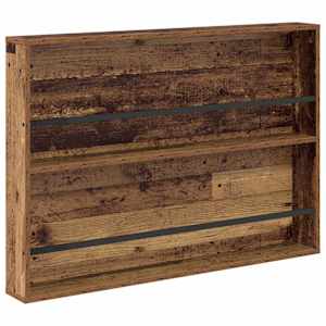 Regál na časopisy s policí 2 pcs Staré dřevo 100 x 12 x 70 cm - obrázek 4