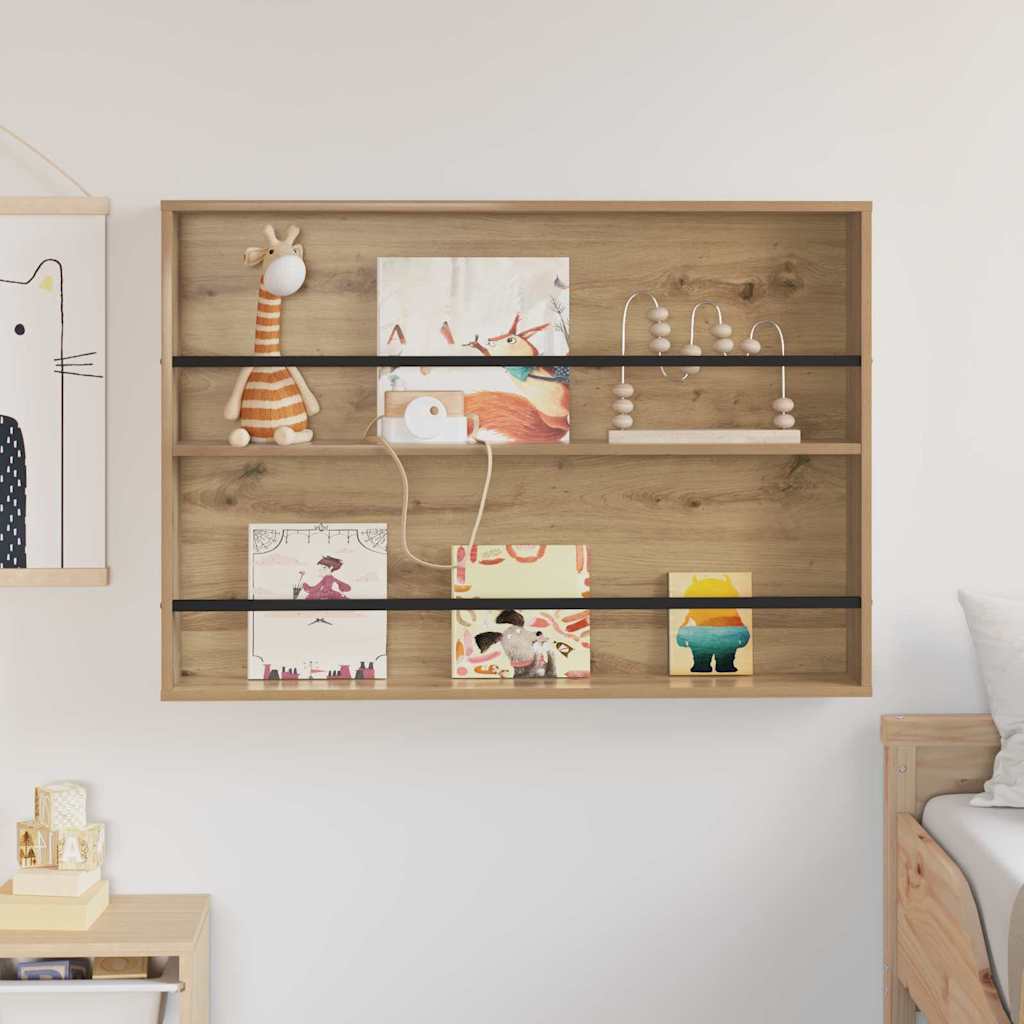 Raft pentru reviste cu raft Stejar Artizanal 100 x 12 x 70 cm [3]