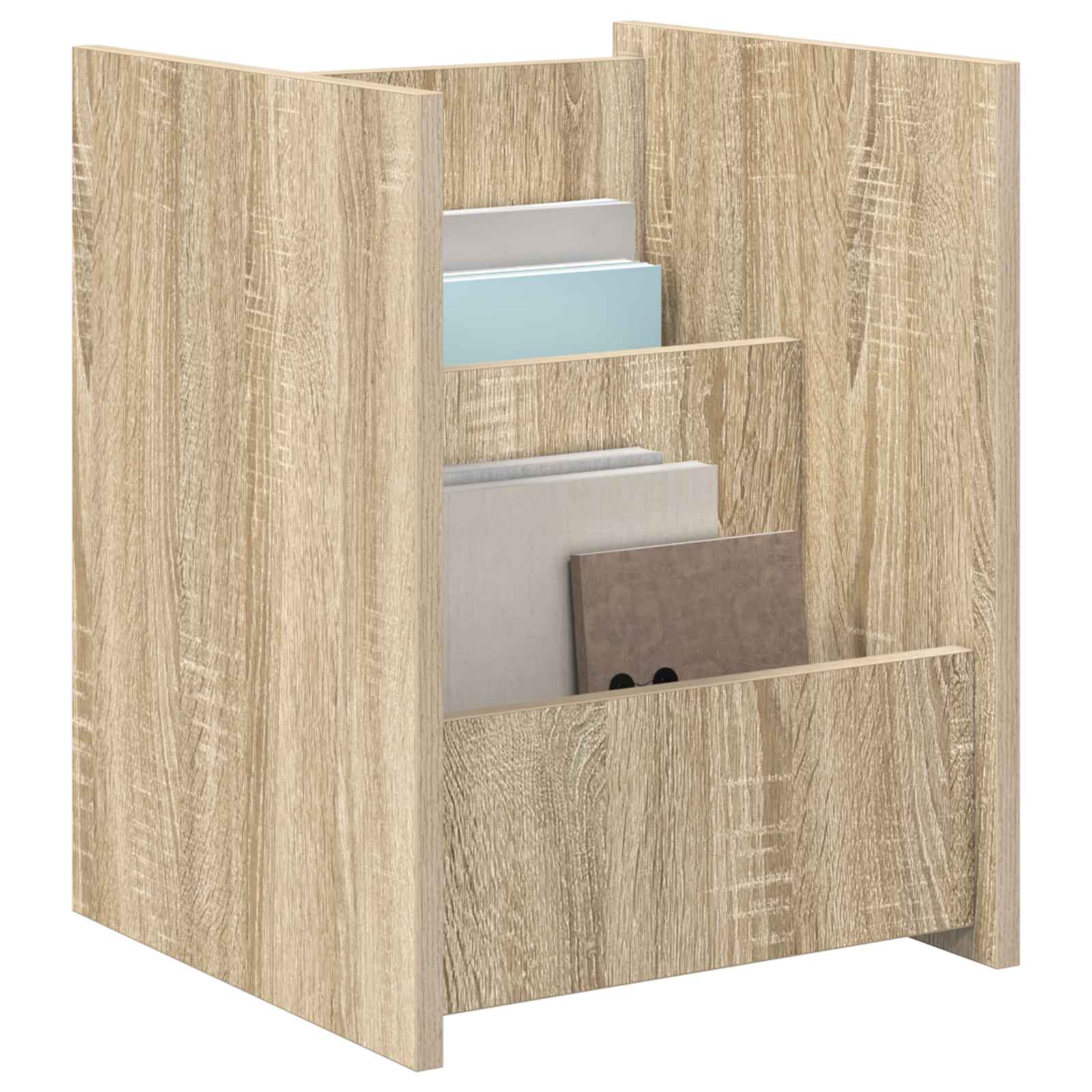 vidaXL Tijdschrift Rek Sonoma Eiken 35 x 35 x 45 cm Bewerkt hout