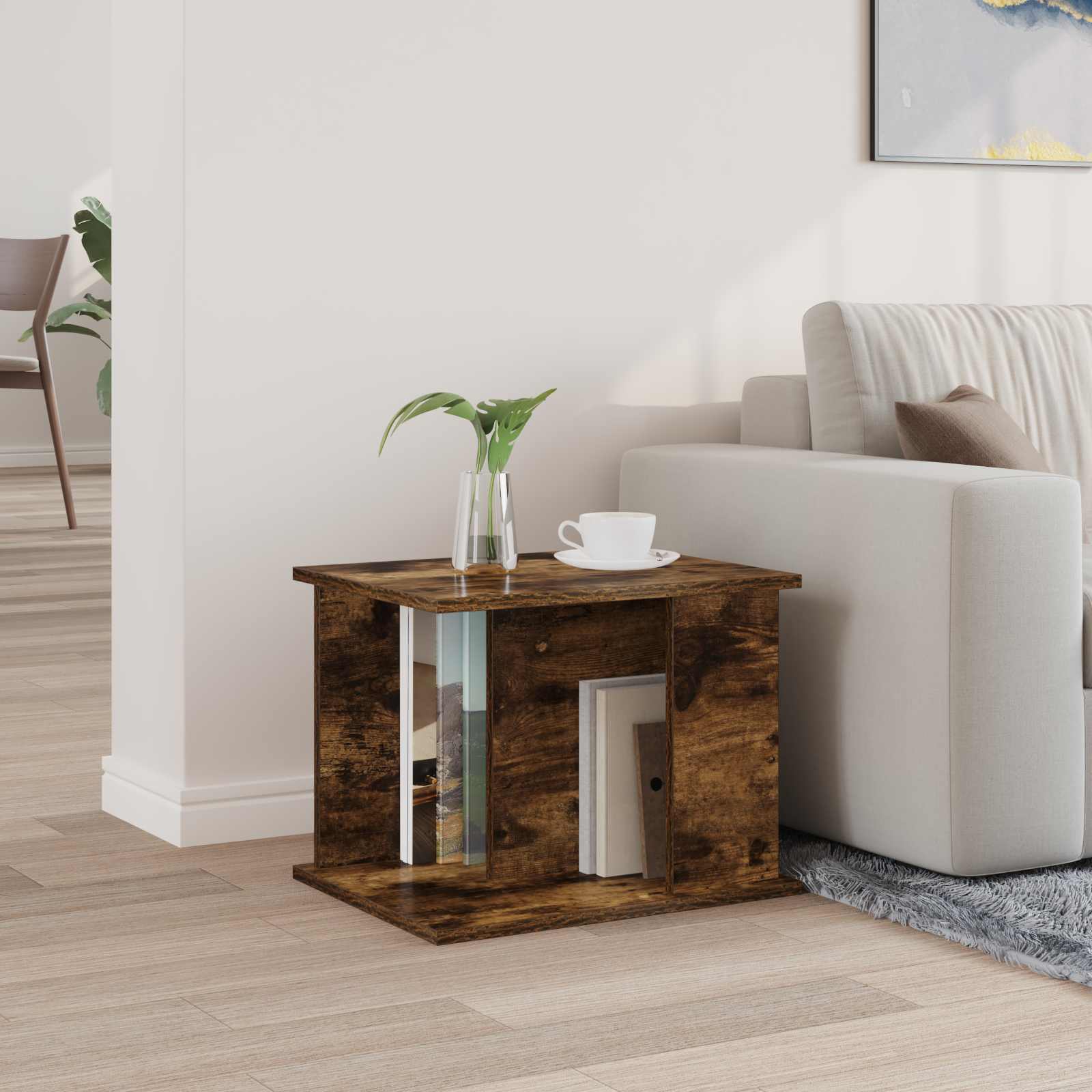 Raft pentru reviste cu raft Stejar fumuriu 35 x 35 x 45 cm [3]