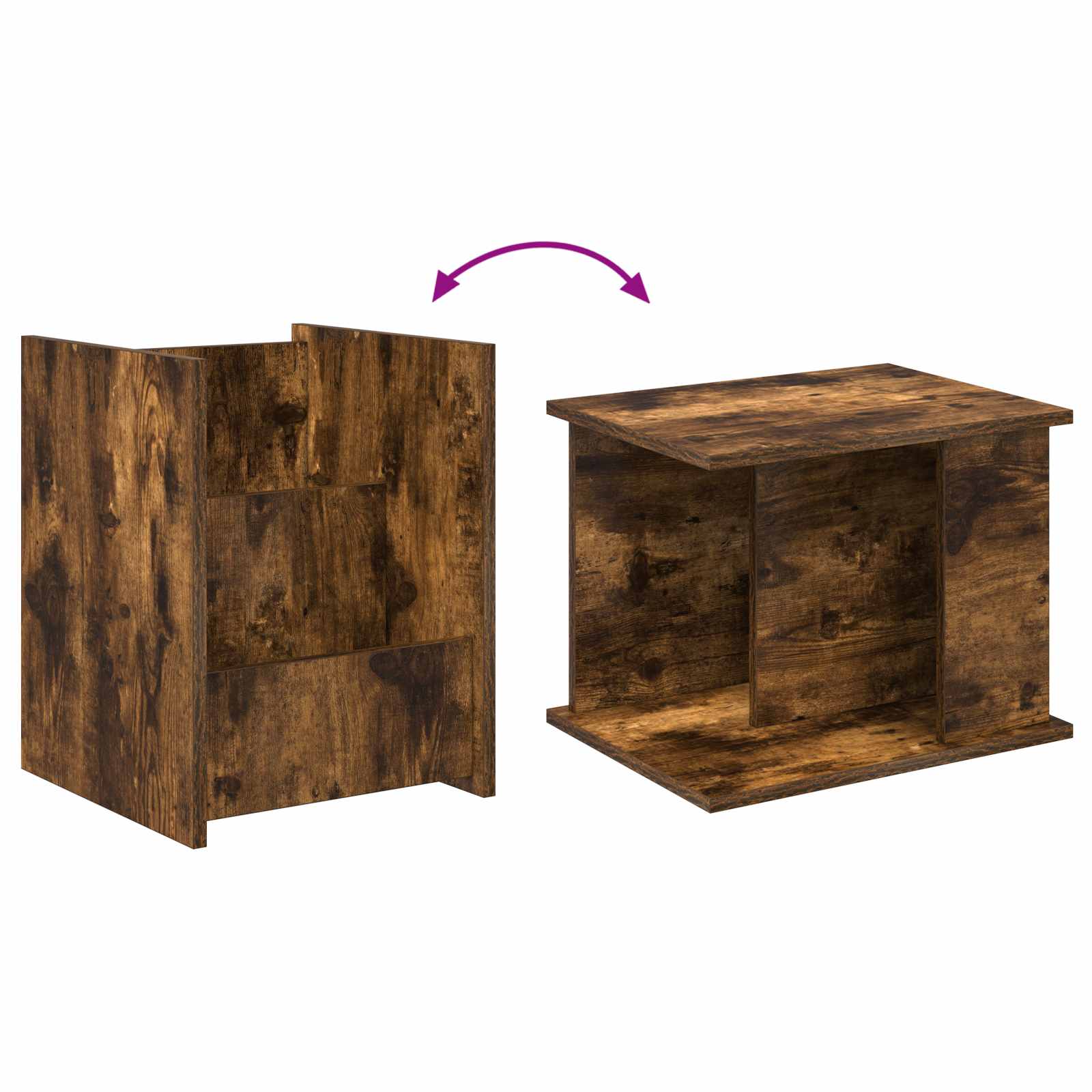 Raft pentru reviste cu raft Stejar fumuriu 35 x 35 x 45 cm [8]