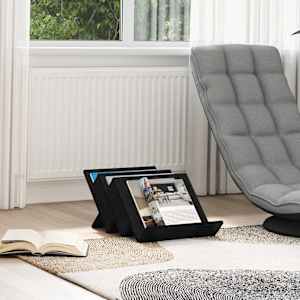 Regal za revije s polico Črna Orehovina 53 x 40 x 28.5 cm