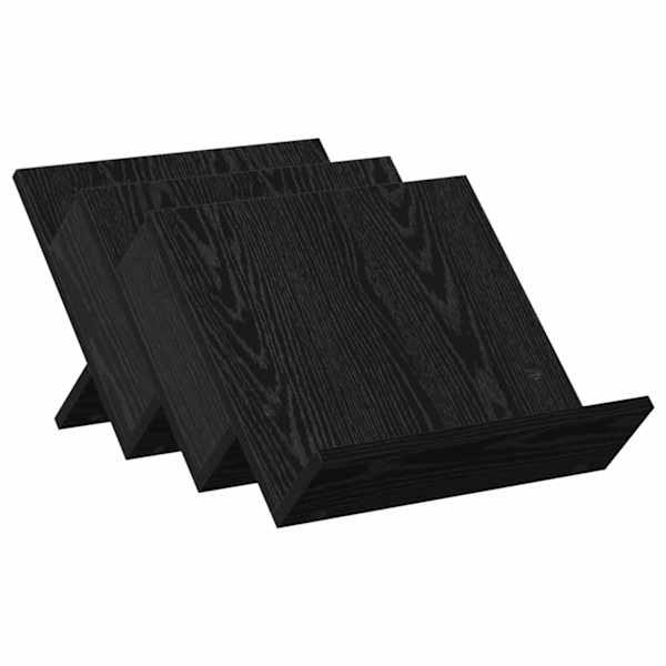 vidaXL Ajakirja riiul riiuliga Must tamm 53 x 40 x 28,5 cm Tehispuit