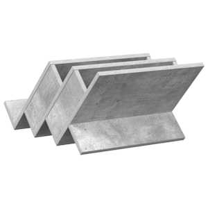 Regál na časopisy s policí Betonově šedá 53 x 40 x 28.5 cm - obrázek 7