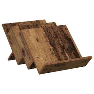 Regál na časopisy s policí Staré dřevo 53 x 40 x 28.5 cm - obrázek 2
