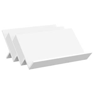 Regál na časopisy Bílá 65 x 53 x 28,5 cm kompozitní dřevo - obrázek 2