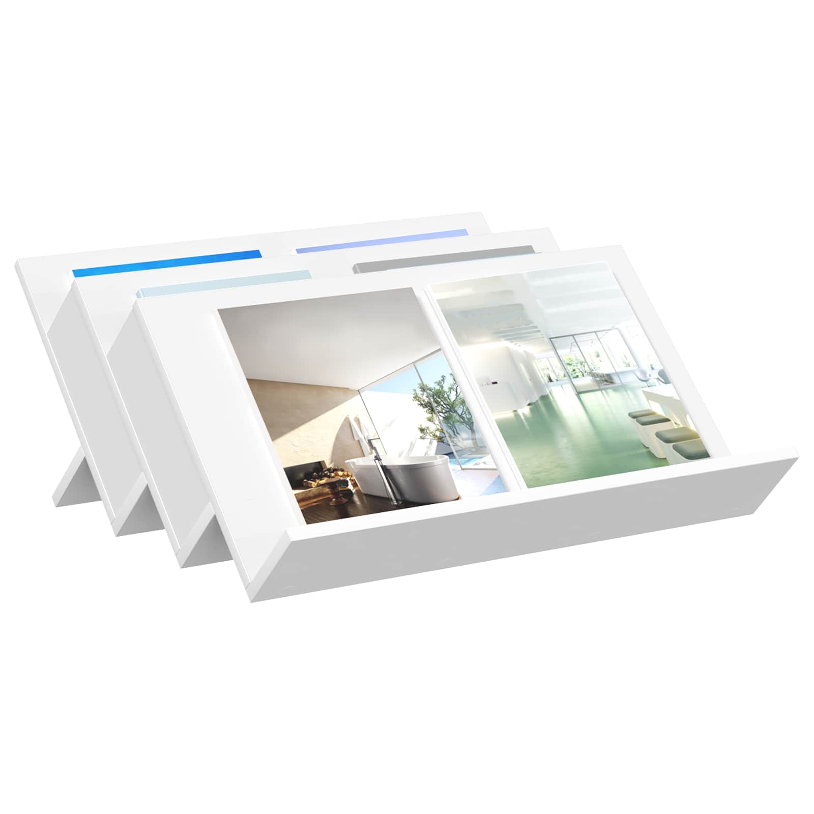 vidaXL Tijdschrift Rek met plank Wit 65 x 53 x 28,5 cm Bewerkt hout