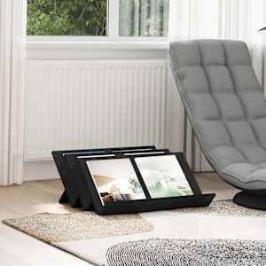 Regal za revije s polico Črna Orehovina 65 x 53 x 28,5 cm