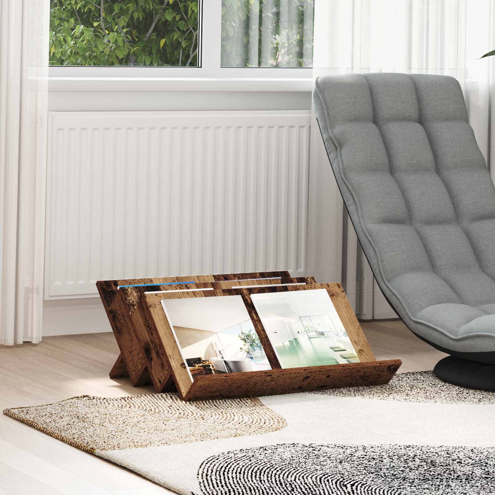 Regal za revije Star les 65 x 53 x 28,5 cm Konstruiran les