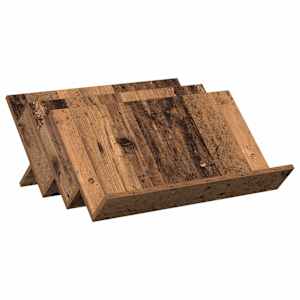 Regál na časopisy s policí Staré dřevo 65 x 53 x 28,5 cm - obrázek 2