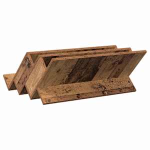 Regál na časopisy s policí Staré dřevo 65 x 53 x 28,5 cm - obrázek 7