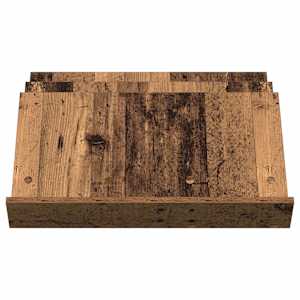 Regál na časopisy s policí Staré dřevo 65 x 53 x 28,5 cm - obrázek 5