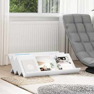 Regal za revije s polico Bela 90 x 53 x 28,5 cm Konstruiran les