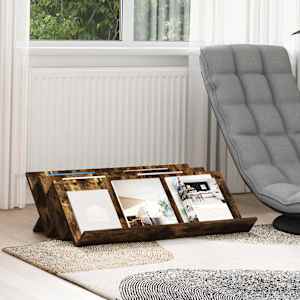 Regal za revije Dimljeni oreh 90 x 53 x 28,5 cm Konstruiran les